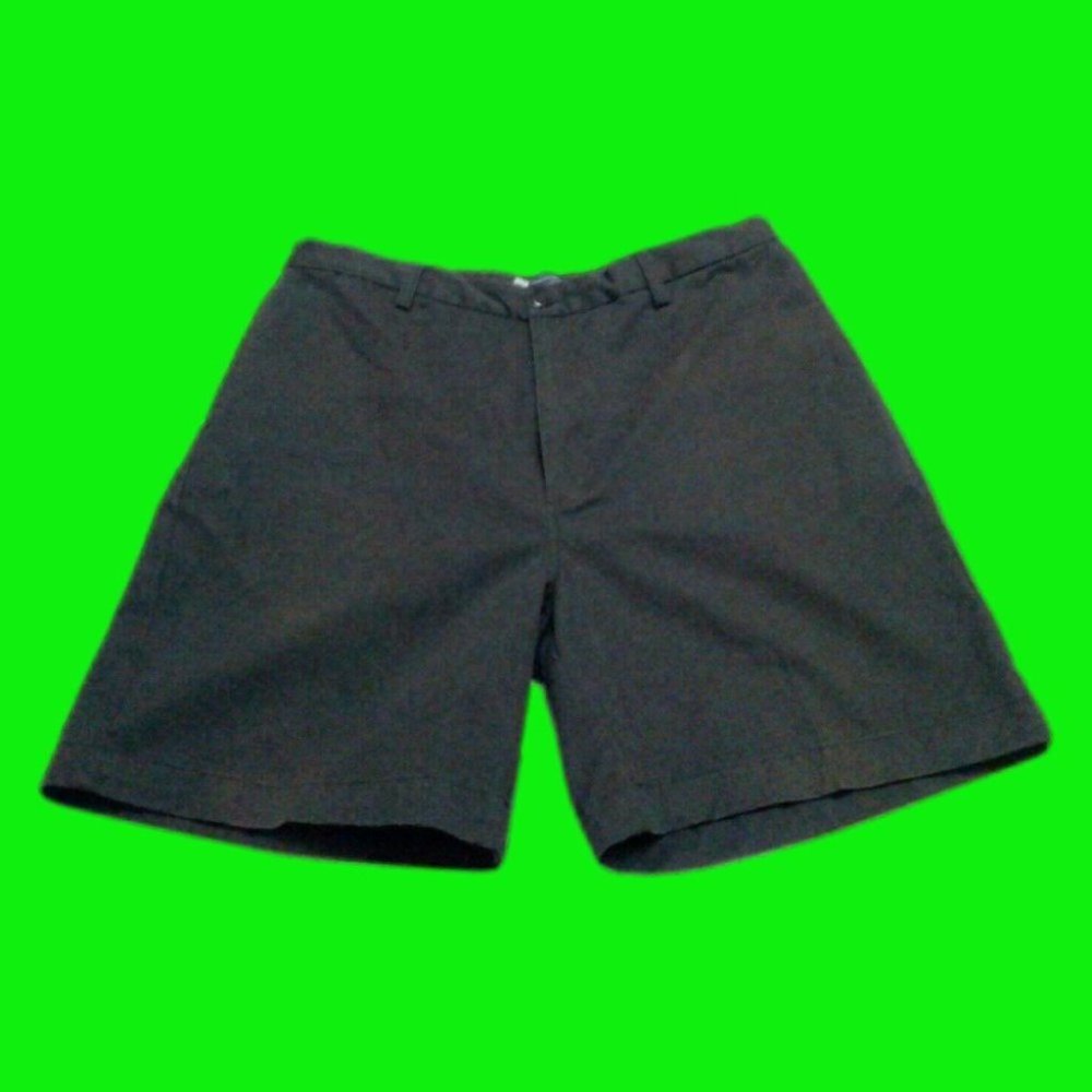 "Blue Generation" Men's Shorts (34x7.5) Black Woven Classic Basic Comfort Waist - Picture 15 of 15